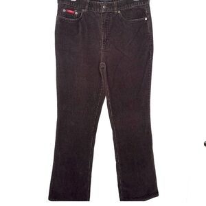 Chaps Womens Dark Brown Bootcut Cotton Corduroy Pants Size 8‎